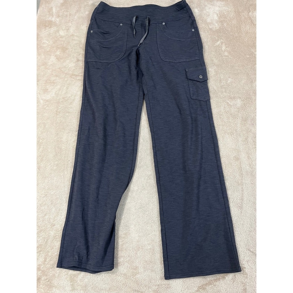 Kuhl Mova Cargo Pants Women's 8 Reg Black Pull On Stretch Polyester Hiking EUC